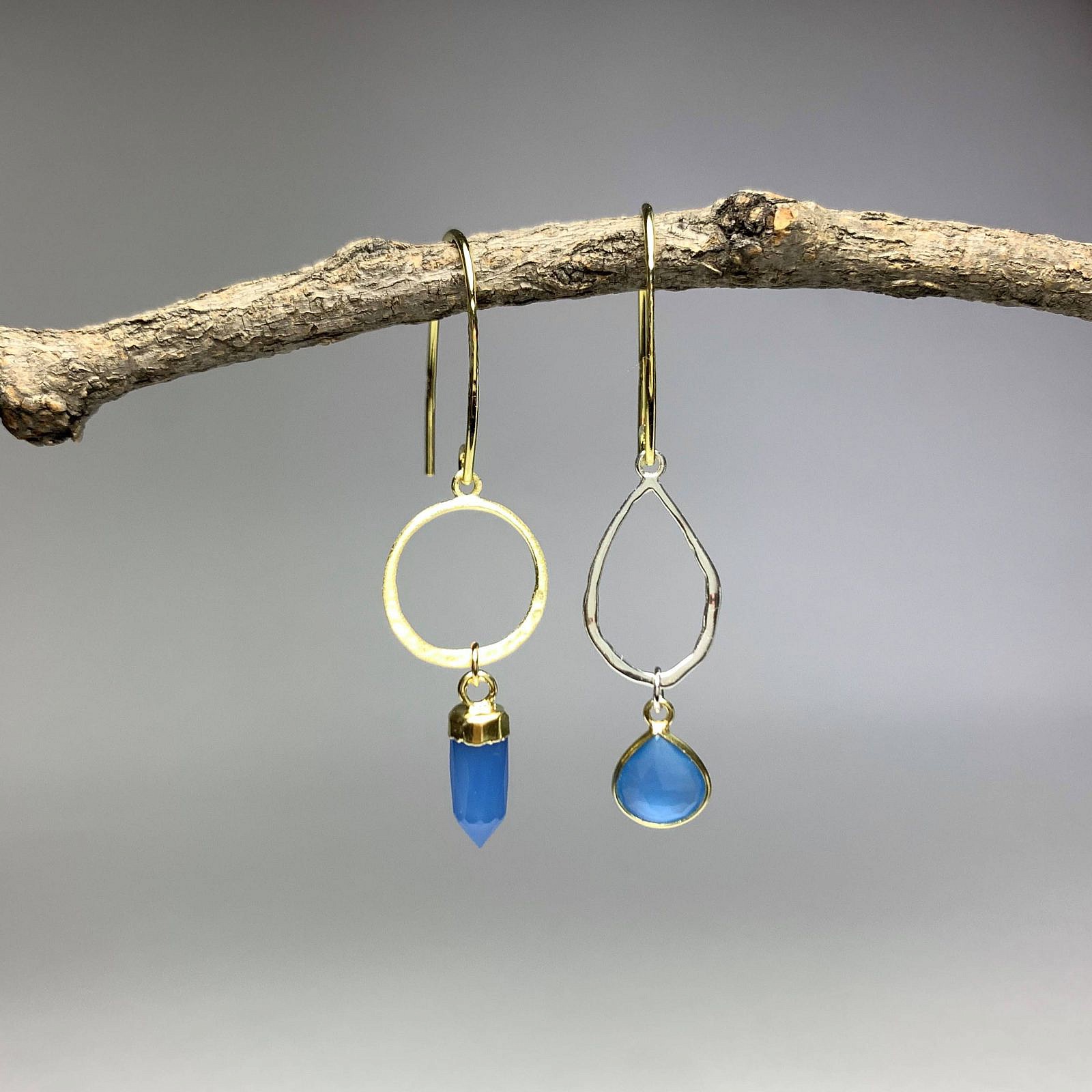 Medium Organic Teardrop Pear Frame Sterling Silver .925 Amoracast - Pendants - Image 6