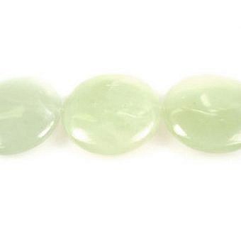 Alternative view of 25mm Smooth Round Coin Serpentine (New Jade) Beads