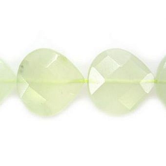 Alternative view of 20mm Faceted Sweetheart Drop Serpentine (New Jade) Beads