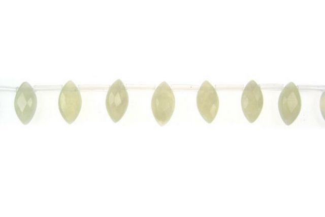 12x6mm Faceted Marquise Serpentine (New Jade) Beads - Image 2