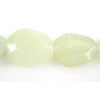 Alternative view of 30x24mm Faceted Nugget Serpentine (New Jade) Beads
