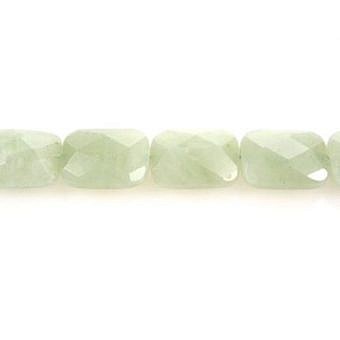Alternative view of 18x14mm Faceted Rectangle Serpentine (New Jade) Beads