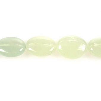 Alternative view of 20x15mm Smooth Oval Serpentine (New Jade) Beads