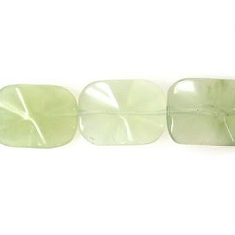 Alternative view of 20x15mm Waved Rectangle Serpentine (New Jade) Beads