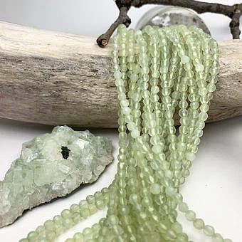 4mm Faceted Round Serpentine (New Jade) Beads