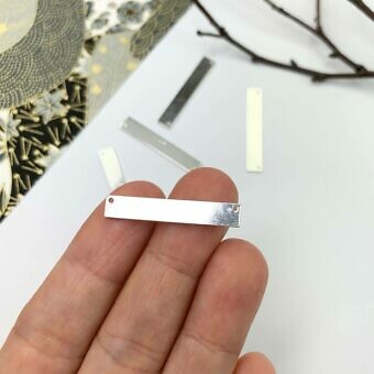 Alternative view of Rectangle Bar Stamping Disc Blanks Sterling Silver .925 - Connectors Pendants