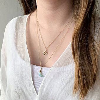 Alternative view of 20" Cable Oval Round Wire Finished Chain 14kt Gold Filled