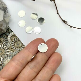 Alternative view of 11mm Round Stamping Disc Blanks Sterling Silver .925 - Pendants Charms