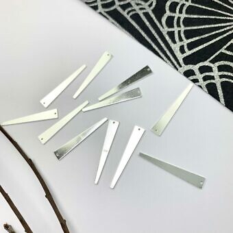 Triangle Icicle Spike Stamping Disc Blanks Sterling Silver .925 - Pendants