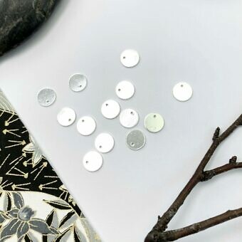 7mm Round Stamping Disc Quality Tag Blanks Sterling Silver .925 - Pendants Charms
