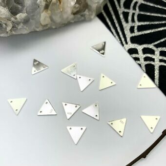 Mini Triangle Stamping Disc Blanks Sterling Silver .925 - Connectors Pendants Charms