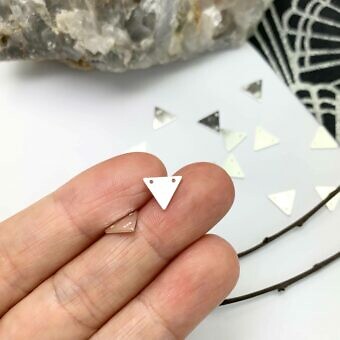 Alternative view of Mini Triangle Stamping Disc Blanks Sterling Silver .925 - Connectors Pendants Charms