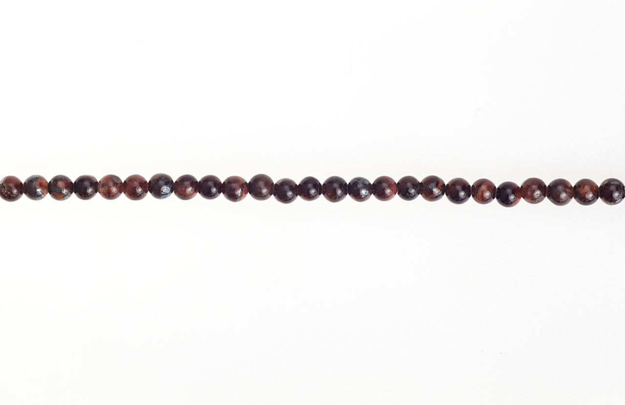 3mm Round Red Tiger Eye Beads