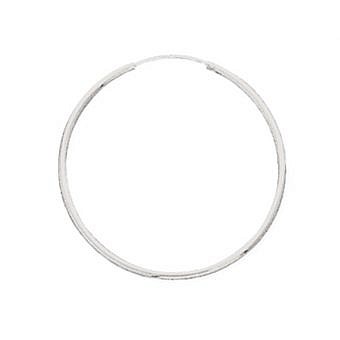 Alternative view of 35mm Endless Hoops Hinged Sleeper Earrings Sterling Silver .925