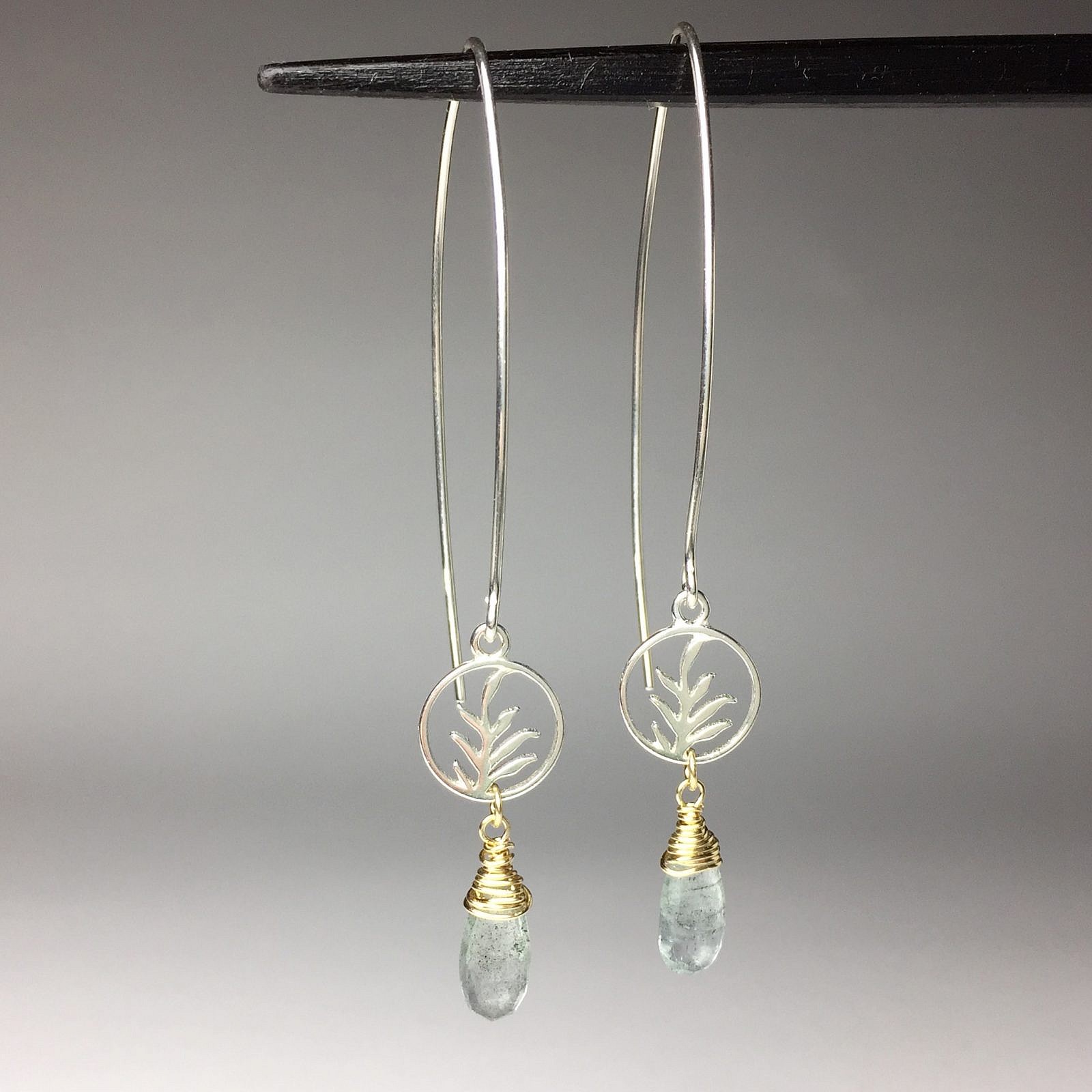 Long Marquise Hook 20GA Earrings Sterling Silver .925 Amoracast - Image 2