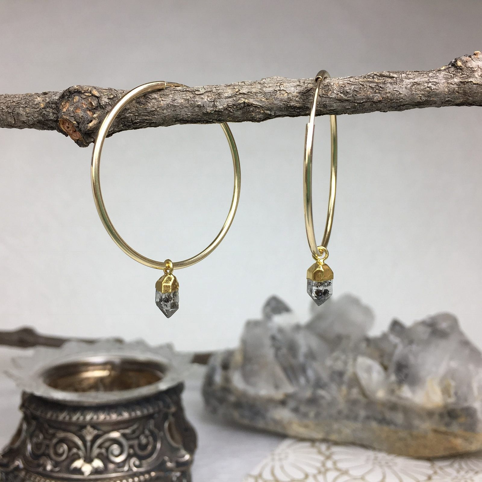 30mm Endless Hoops Sleeper Earrings 14kt Gold Filled - Image 4