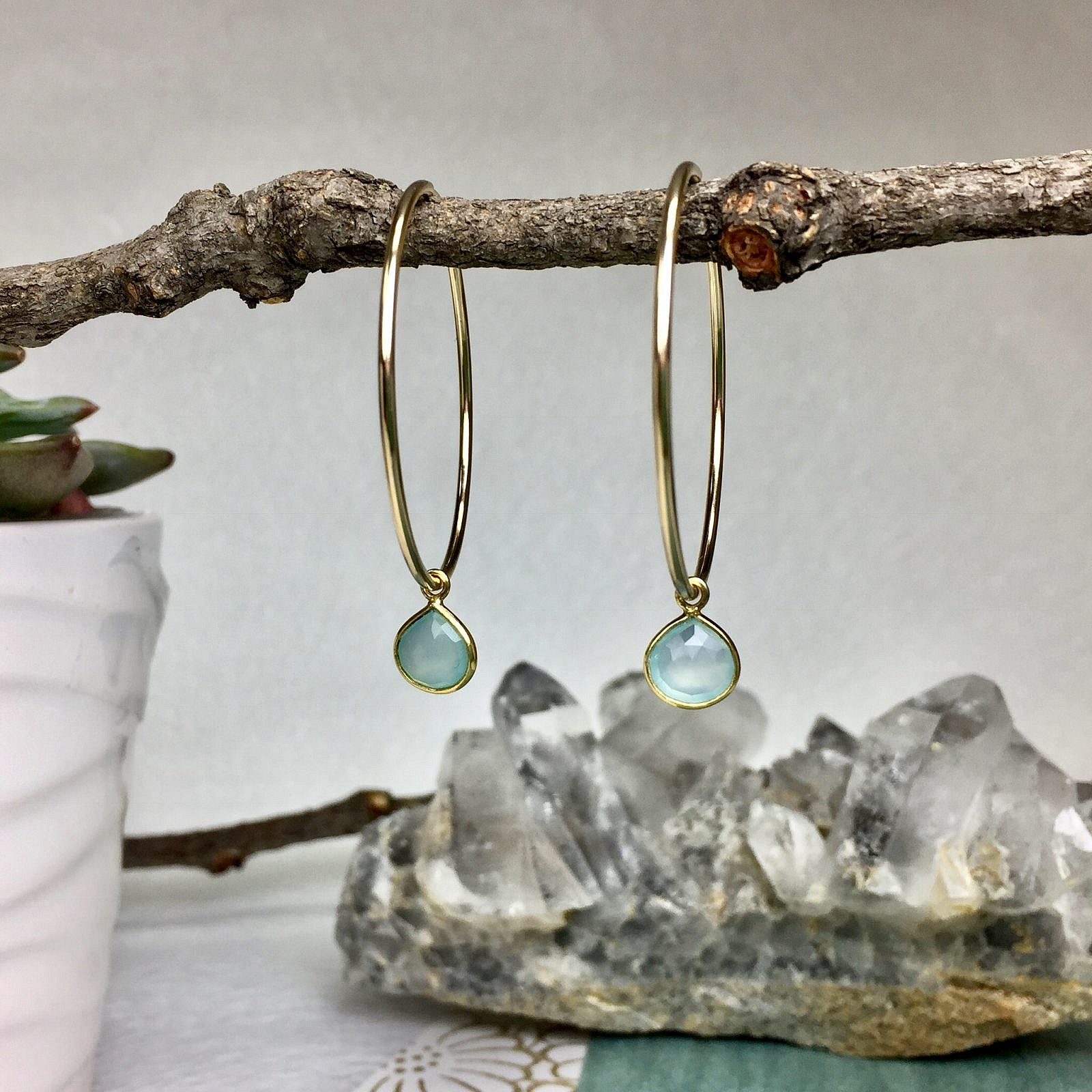 20mm Endless Hoops Sleeper Earrings 14kt Gold Filled - Image 6
