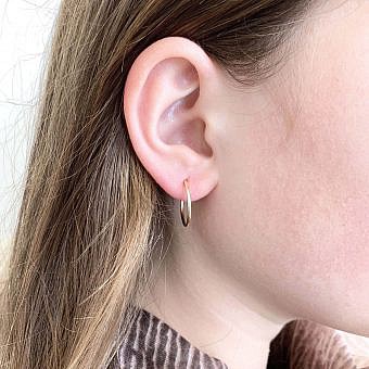 Alternative view of 16mm Endless Hoops Sleeper Earrings 14kt Gold Filled