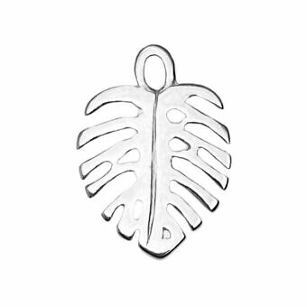 Small Monstera Leaf Sterling Silver .925 Amoracast - Pendants Charms