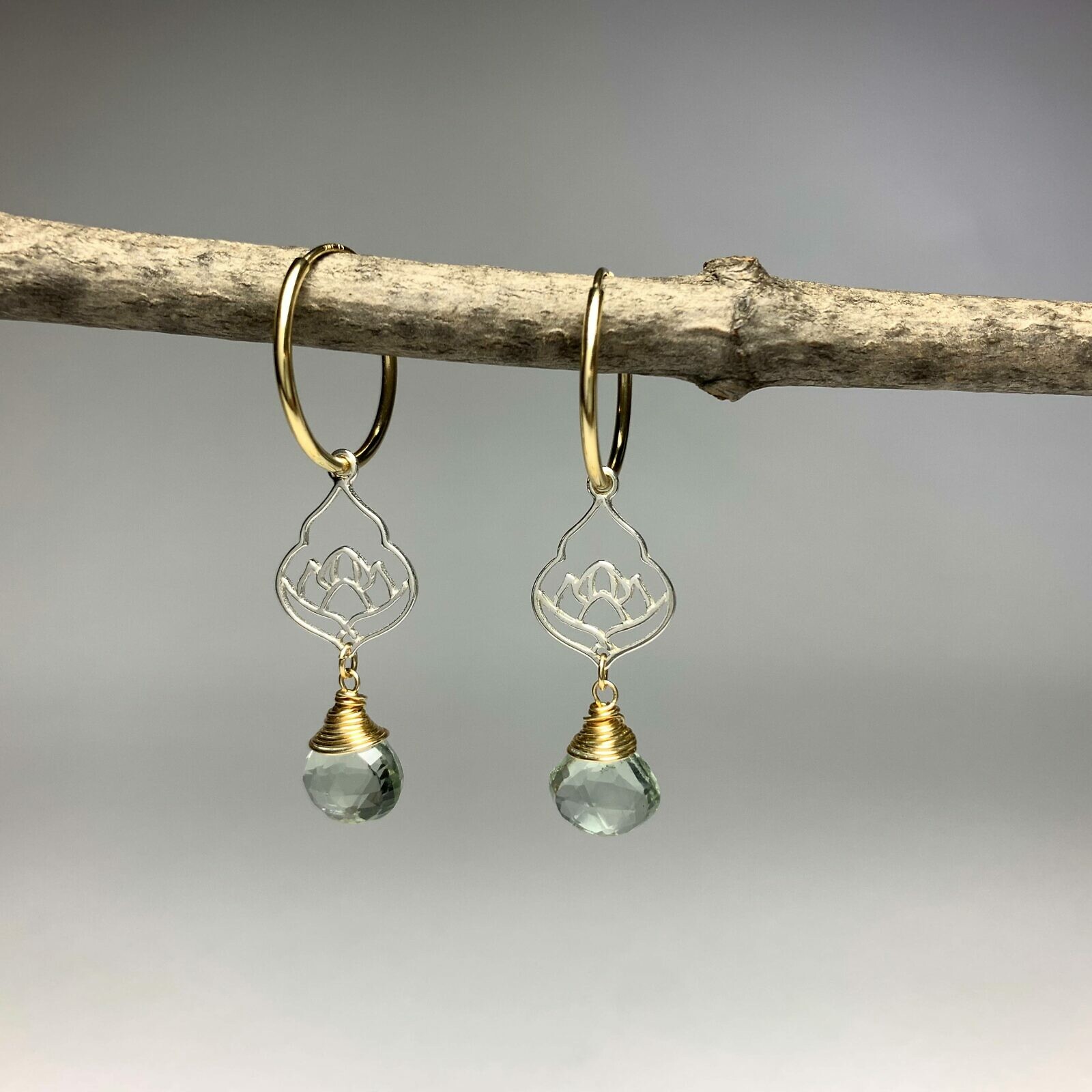 16mm Endless Hoops Sleeper Earrings 14kt Gold Filled - Image 4