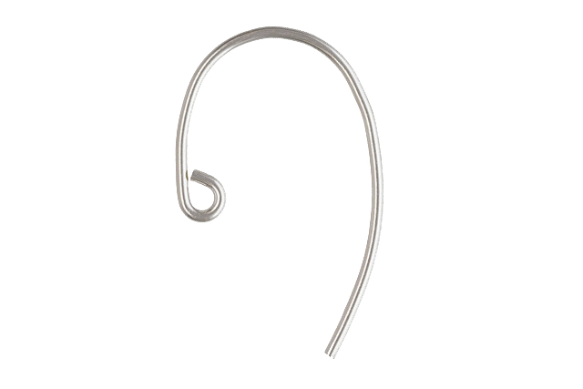 Bass Clef Hook Earrings Sterling Silver .925 - Image 2