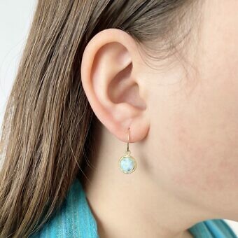 Alternative view of Bass Clef Hook Earrings 14kt Gold Filled
