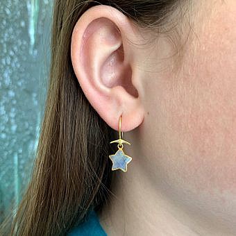 Alternative view of Deco Whale Tail Effortless Hooks Earrings Sterling Silver .925 Amoracast