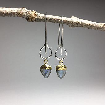 Alternative view of Modern Sleek Hooks Earrings Sterling Silver .925 Amoracast
