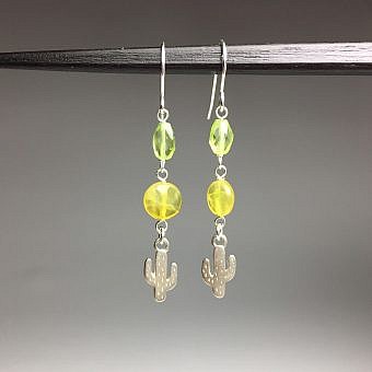 Alternative view of Arizona Saguaro Cactus Satin 14kt Gold Vermeille Amoracast - Pendants Charms