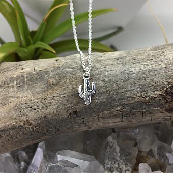 Alternative view of Arizona Saguaro Cactus Sterling Silver .925 Amoracast - Pendants Charms
