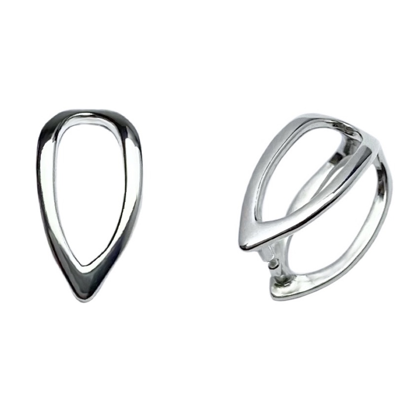 Curvature Pinch Bails Sterling Silver .925 Amoracast