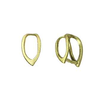 Curvature Pinch Bails Brushed 14kt Gold Vermeille Amoracast