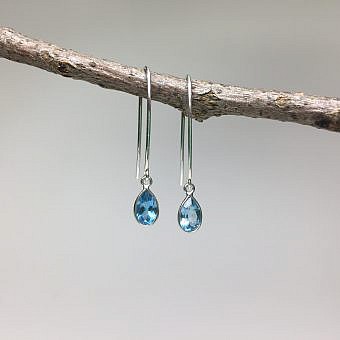Alternative view of Kidney Bean Hook Earrings Sterling Silver .925