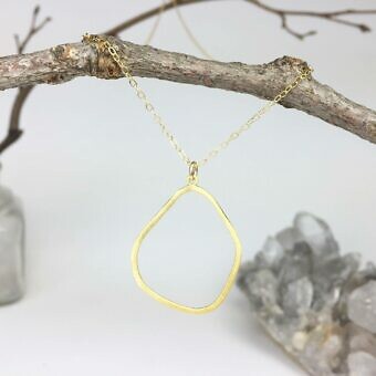 Alternative view of Jackfruit Frame Brushed 14kt Gold Vermeille Amoracast - Pendants