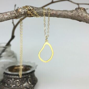 Alternative view of Mango Frame Brushed 14kt Gold Vermeille Amoracast - Pendants Charms