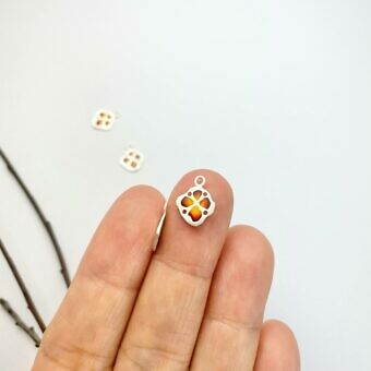 Alternative view of Wildflower Enamel Gradient Sunset Sterling Silver .925 - Pendants Charms