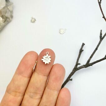 Alternative view of Garden Flower Sterling Silver .925 - Pendants Charms