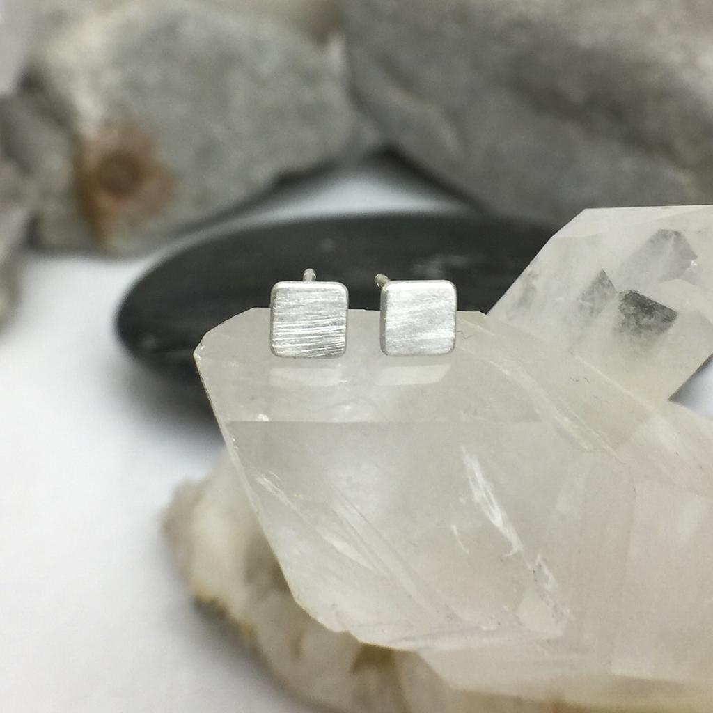 4mm Old Town Square Disc Blanks Studs Earrings Sterling Silver .925 Amoracast - Image 2
