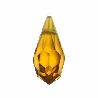 18x8mm Topaz Orange XL Pointed Top Faceted Briolette Teardrop Czech Preciosa Crystals Beads