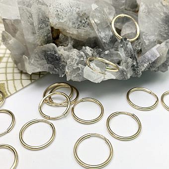 14mm Endless Hoops Sleeper Earrings 14kt Gold Filled
