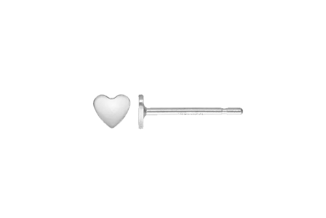 3.5mm Mini Heart Disc Blanks Studs Earrings Sterling Silver .925 - Image 3