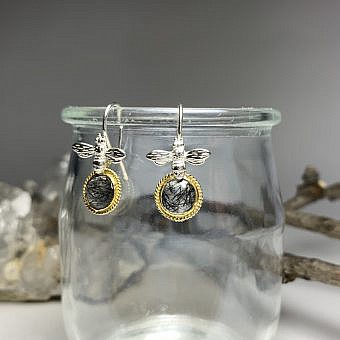 Alternative view of Bee Effortless Hooks Earrings Sterling Silver .925 Amoracast