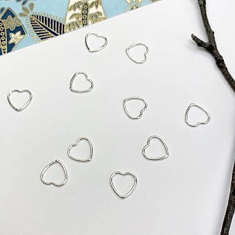 Mini Heart Bubble Sterling Silver .925 - Connectors Pendants Charms