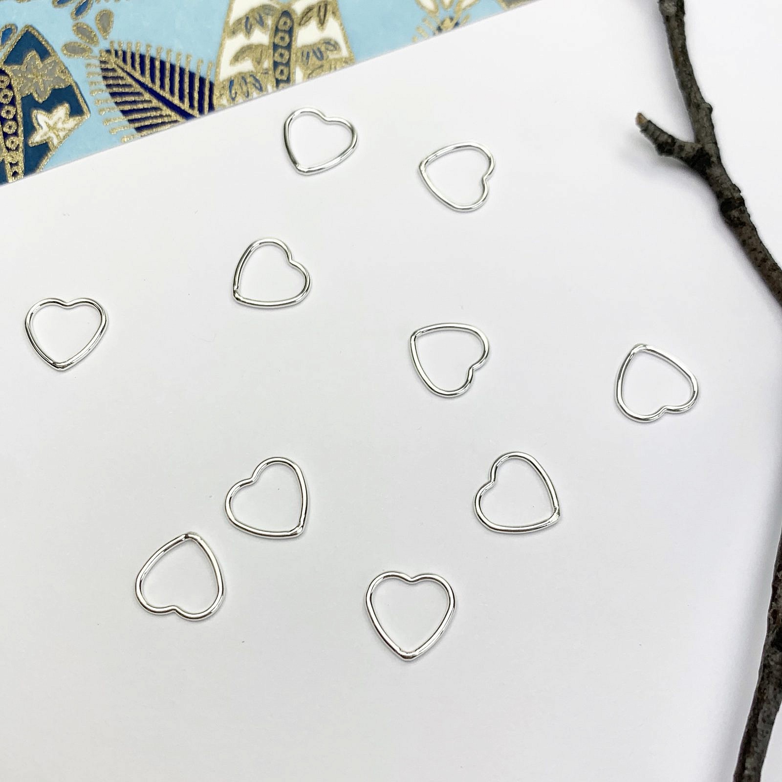 Mini Heart Bubble Sterling Silver .925 - Connectors Pendants Charms