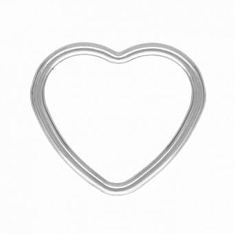 Alternative view of Mini Heart Bubble Sterling Silver .925 - Connectors Pendants Charms