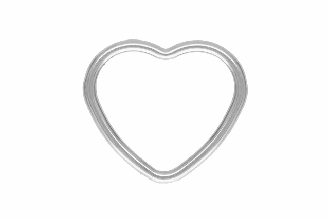 Mini Heart Bubble Sterling Silver .925 - Connectors Pendants Charms - Image 2