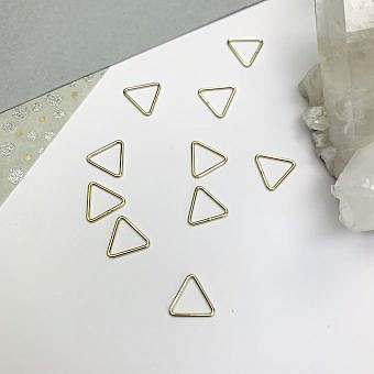 Mini Triangle Prism Bubble 14kt Gold Filled - Connectors Pendants Charms