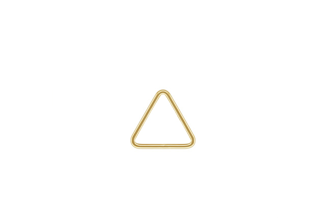 Mini Triangle Prism Bubble 14kt Gold Filled - Connectors Pendants Charms - Image 2