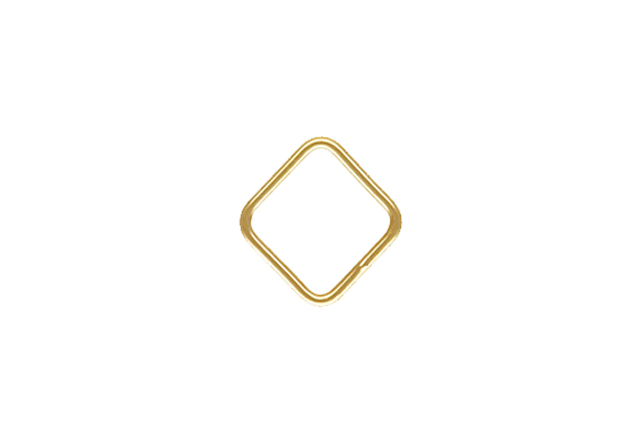 Mini Diamond Square Bubble 14kt Gold Filled - Connectors Pendants Charms - Image 3