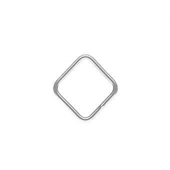 Alternative view of Mini Diamond Square Bubble Sterling Silver .925 - Connectors Pendants Charms